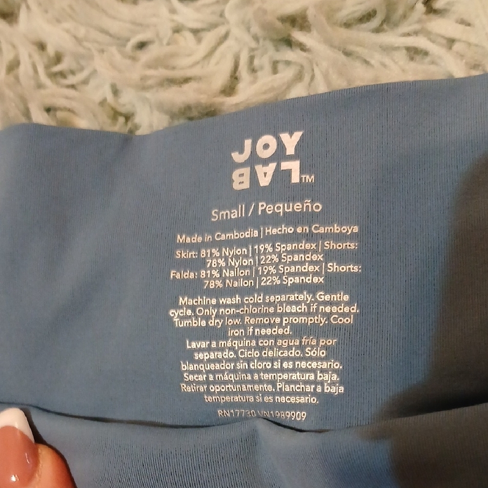 JoyLab Blue Ruched Mini Skirt - Picture 3 of 6